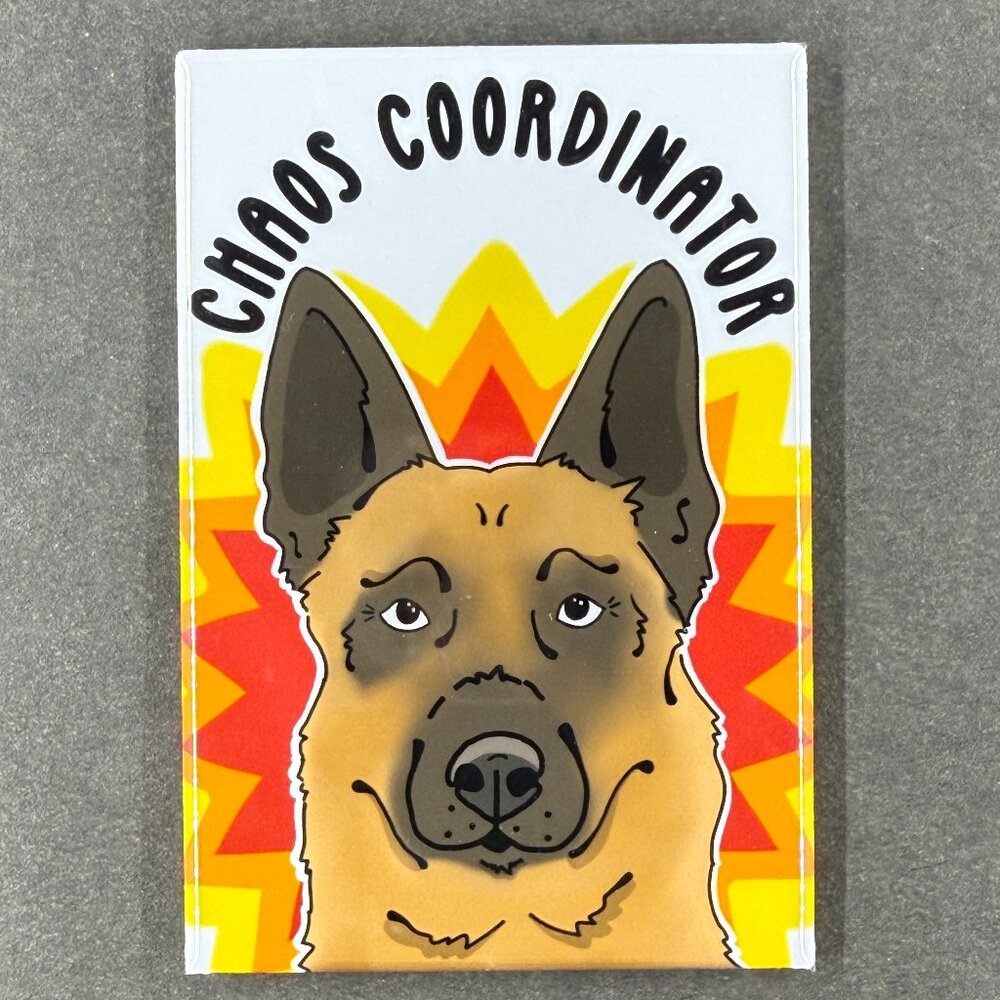 Belgian Malinois Magnet Funny Mini Art Decor Gift Handmade Chaos Coordinator